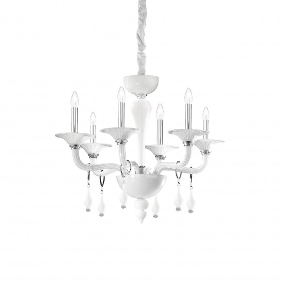 Ideal Lux 068183 závěsné stropní svítidlo Miramare 6x40W|E14 - bílé