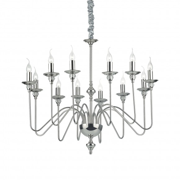 Ideal Lux 073132 stropní závěsné svítidlo Artu 12x40W | E14 - nikl