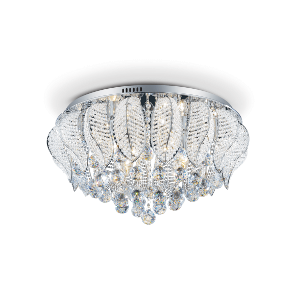Ideal Lux 073613 přisazené stropní svítidlo Mozart 9x40W|G9 - křišťál