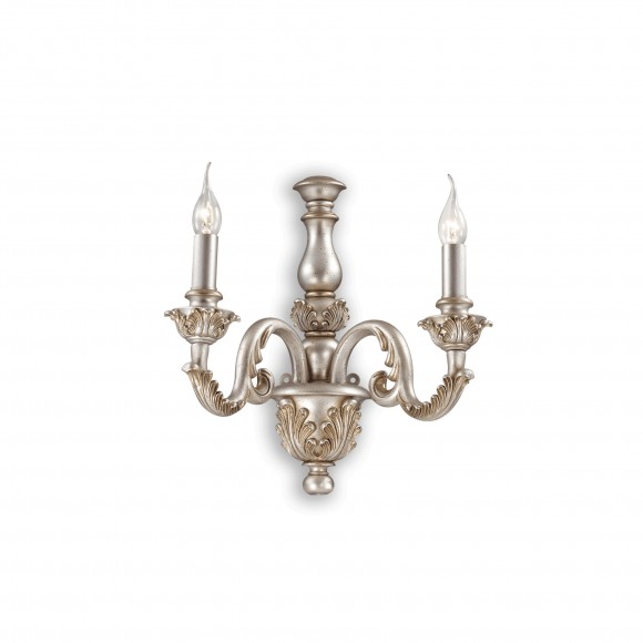 Ideal Lux 075242 nástěnné svítidlo Gilglio Argento 2x40W|E14