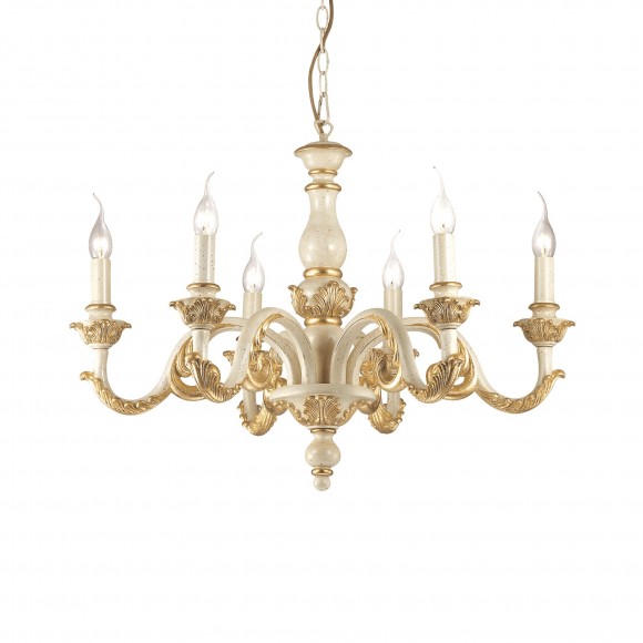 Ideal Lux 075327 závěsné stropní svítidlo Giglio Oro 6x40W | E14 - zlatá