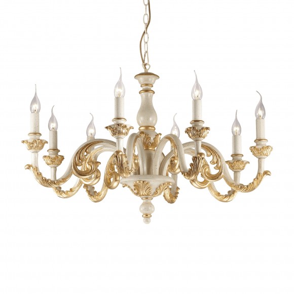 Ideal Lux 075341 závěsné stropní svítidlo Giglio Oro 8x40W | E14 - zlatá