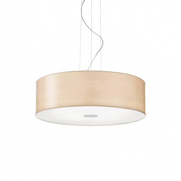 Ideal Lux 087719 závěsné stropní svítidlo Wood Bianco 6x60W|E27 - hnědá