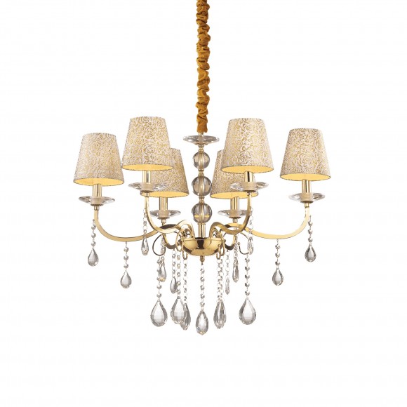 Ideal Lux 088068 závěsné stropní svítidlo Pantheon Oro 6x40W | E14 - zlatá
