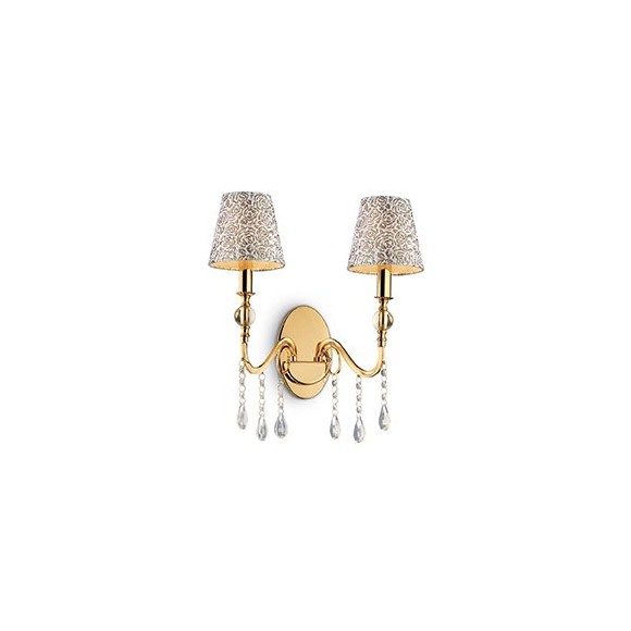 Ideal Lux 088136 nástěnné svítidlo Pantheon Argento 2x40W|E14