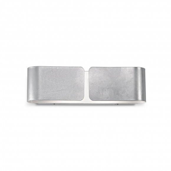 Ideal Lux 088273 nástěnné svítidlo Clip Small Argento 2x60W|E27 - stříbrné, obdélník