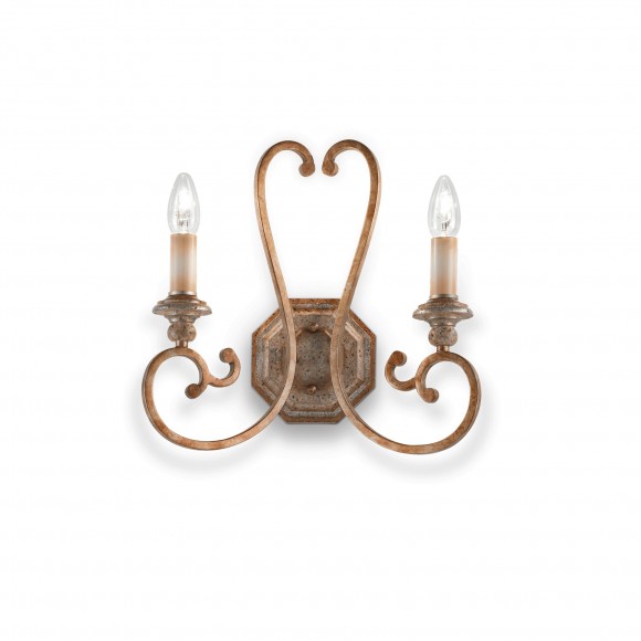 Ideal Lux 088440 nástěnné svítidlo Cortina 2x40W|E14 - rezavé