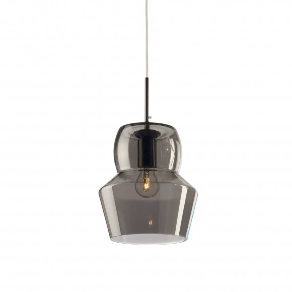 Ideal Lux 088938 závěsné stropní svítidlo Zeno Big Grigio 1x60W|E27 - kouřové sklo