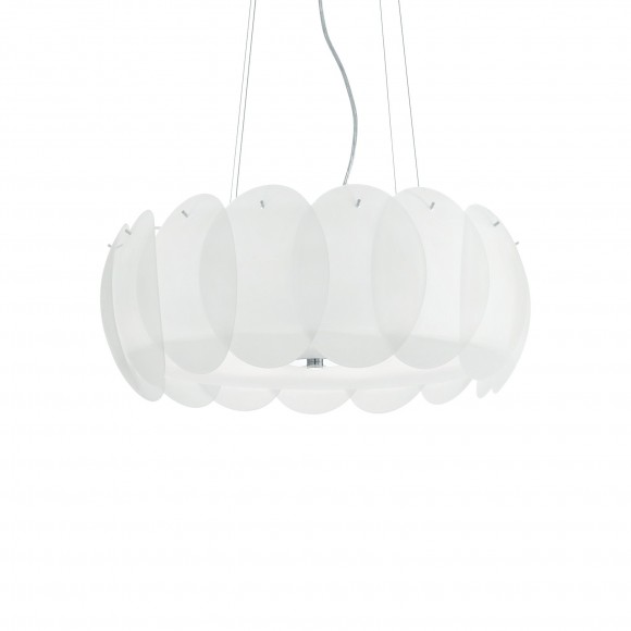 Ideal Lux 090481 závěsné stropní svítidlo Ovalino Bianco 8x60W|E27 - bílé