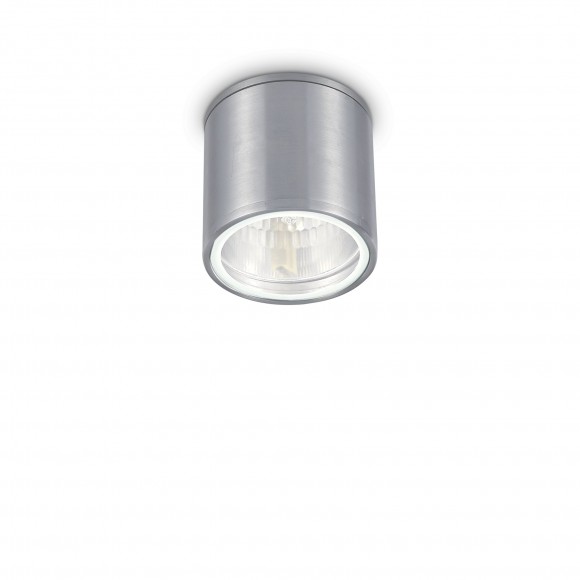 Ideal Lux 092324 venkovní stropní svítidlo Gun Alluminio 1x28W|GU10|IP44 - stříbrné