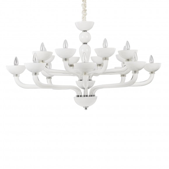 Ideal Lux 094120 závěsné stropní svítidlo Casanova Bianco 16x40W|E14 - bílé