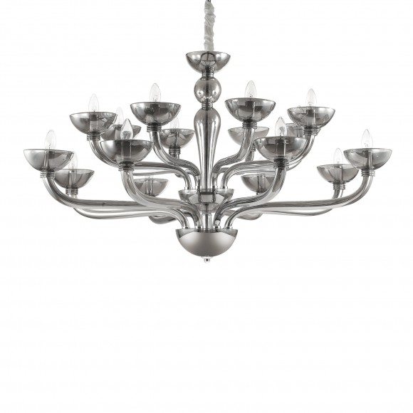 Ideal Lux 095639 závěsné stropní svítidlo Casanova 16x40W | E14 - šedá