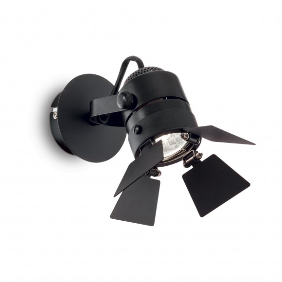 Ideal Lux 095653 přisazené stropní a nástěnné bodové svítidlo Ciak 1x50W|GU10 - černé