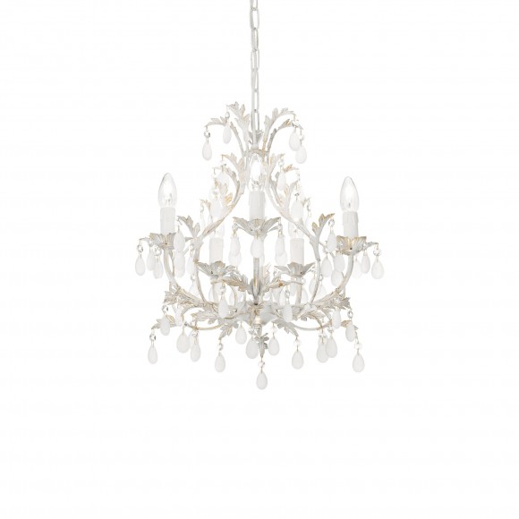 Ideal Lux 100272 závěsné stropní svítidlo Cascina 5x40W | E14 - bílá