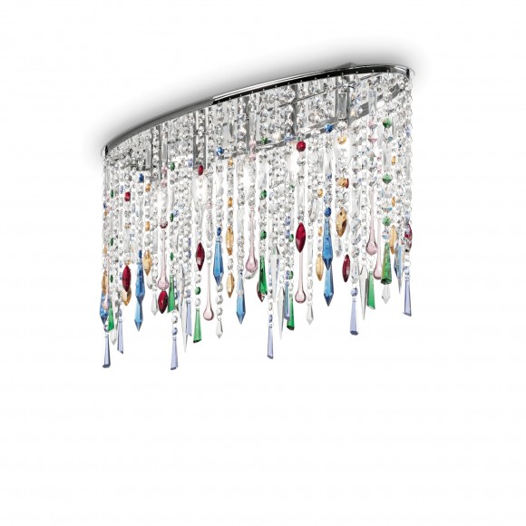 Ideal Lux 105239 závěsné stropní svítidlo Rain Color 2x40W|E14 - křišťál