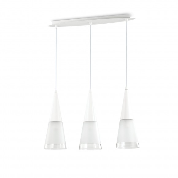 Ideal Lux 112381 závěsné stropní svítidlo Cono Bianco 3x40W|E14 - bílá