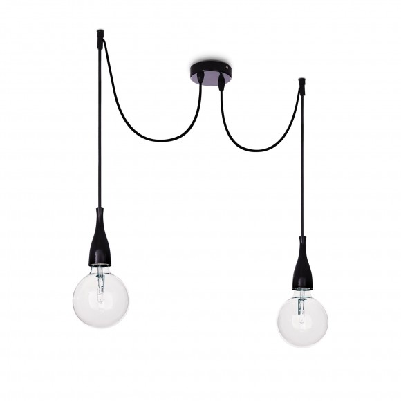 Ideal Lux 112671 závěsné stropní svítidlo Minimal Nero Opaco 2x70W|E27 - černé