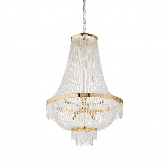 Ideal Lux 113197 závěsné stropní svítidlo Augustus 12x40Wx124G9 - křišťál