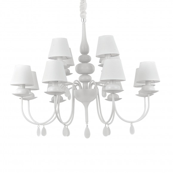 Ideal Lux 114224 závěsné stropní svítidlo Blanche 12x40W|E14 - bílé