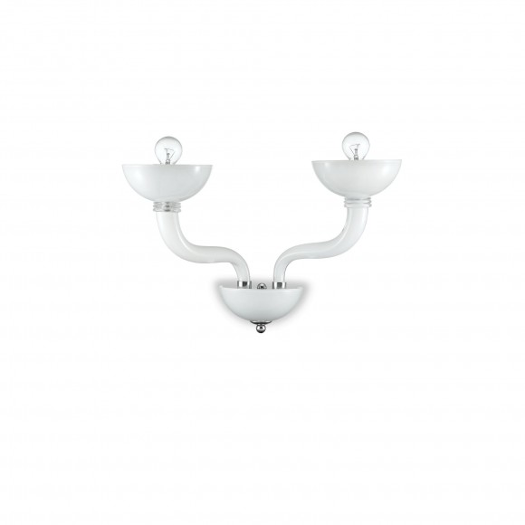 Ideal Lux 116617 nástěnné svítidlo Casanova Bianco 2x40W|e14 - bílé
