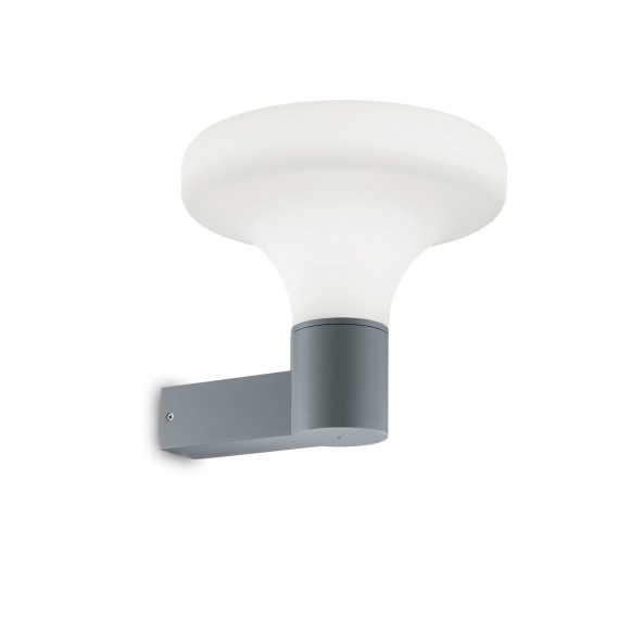 Ideal Lux 136226 venkovní nástěnná lampa Sound 1x60W|E27|IP44 - šedá