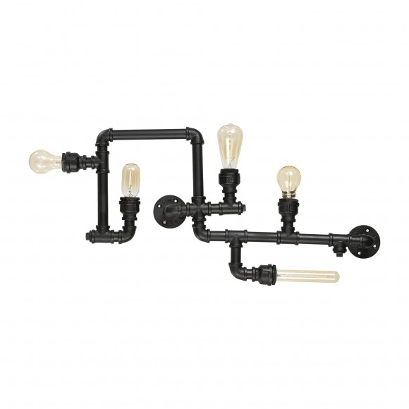 Ideal Lux 136707 nástěnné svítidlo Plumber 5x42W | E27 - černé
