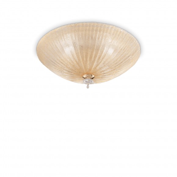 Ideal Lux 140179 přisazené stropní svítidlo Shell 3x60W|E27 - jantarová