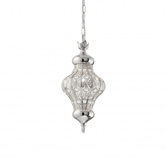 Ideal Lux 140827 závěsné stropní svítidlo Nawa 1x60W|E27 - stříbrná