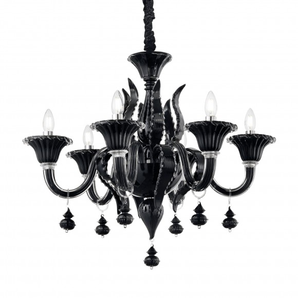 Ideal Lux 141084 závěsné svítidlo Radetzky 6x40W|E14 - černé
