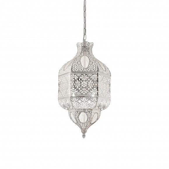 Ideal Lux 141923 závěsné stropní svítidlo Nawa 3x60W|E27 - stříbrné