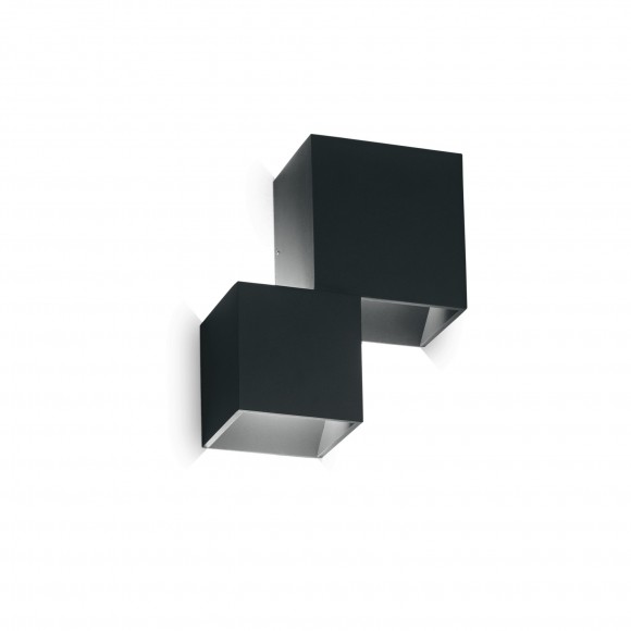 Ideal Lux 180045 LED venkovní nástěnné svítidlo Rubik 2x14W | 1150lm | 4000K | IP44 - černá