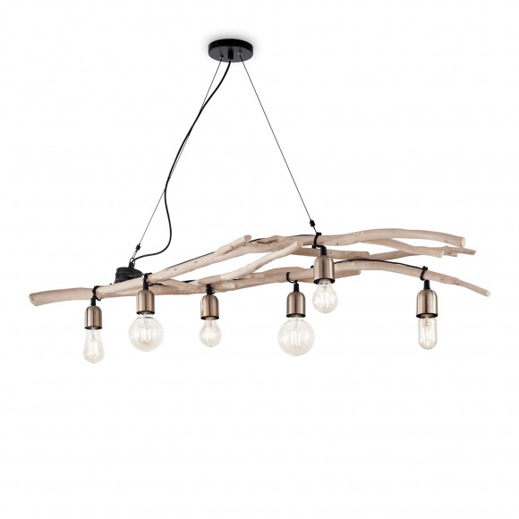 Ideal Lux 180922 závěsné stropní svítidlo Driftwood 6x60W|E27