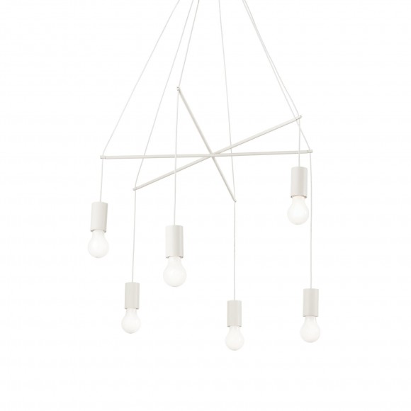 Ideal Lux 186795 závěsné stropní svítidlo Pop Bianco 6x60W|E27 - bílé