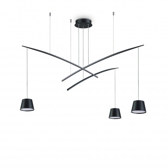 Ideal Lux 196978 LED závěsné stropní svítidlo Fish 1x18W | 1400lm | 3000K - černá