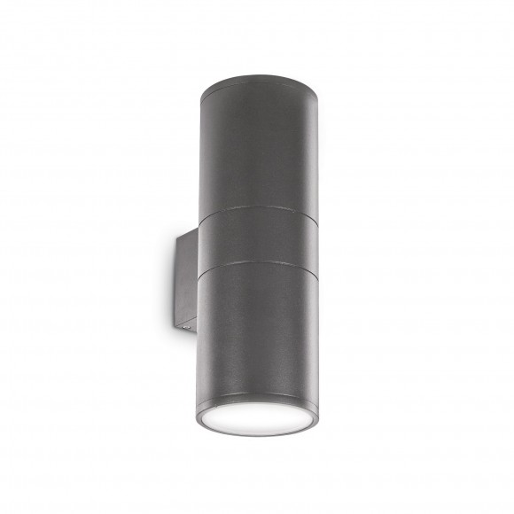 Ideal Lux 236858 venkovní bodová nástěnná lampa Gun 2x60W | E27 | IP54 - antracit