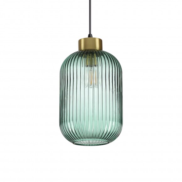 Ideal Lux 237497 zavěšený stropní lustr Mint 1x60W | E27 - s kouřově zeleným sklem