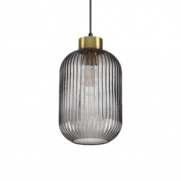 Ideal Lux 237510 zavěšený stropní lustr Mint 1x60W | E27 - s kouřově černým sklem