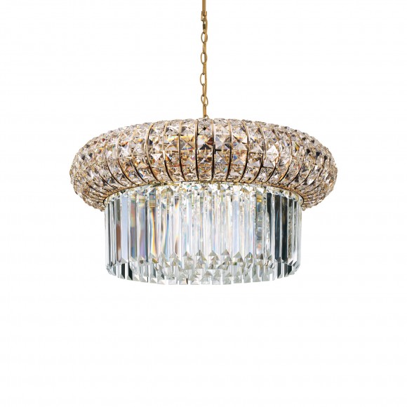 Ideal Lux 237794 závěšené stropní svítidlo Nabucco 12x40W | E14 - zlatá