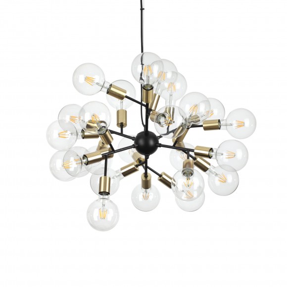 Ideal Lux 238241 závěšený stropní lustr Spark 24x60W | E27 - černá a zlatá