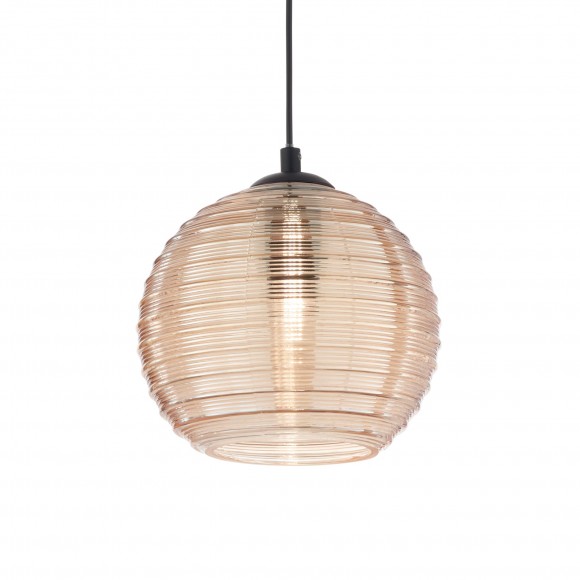 Ideal Lux 241203 závěsný stropní lustr Riga 1x60W | E27 - hnědé kouřové sklo