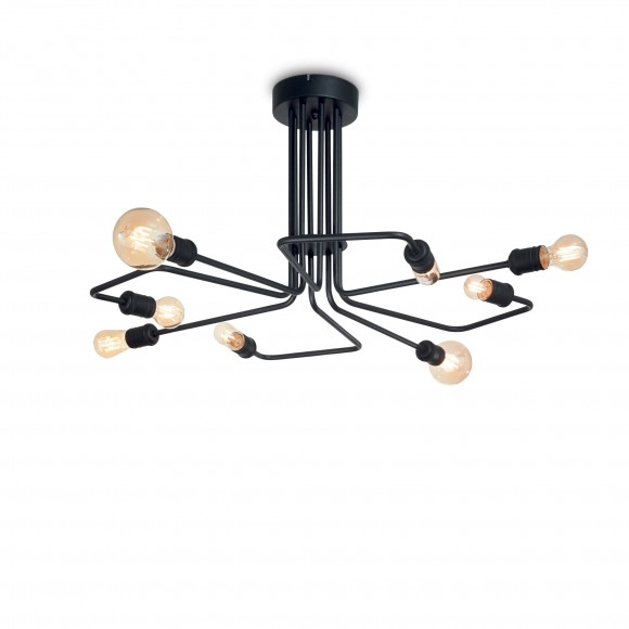 Ideal Lux 242378 přisazený stropní lustr Triumph 8x60W | E27 - černý