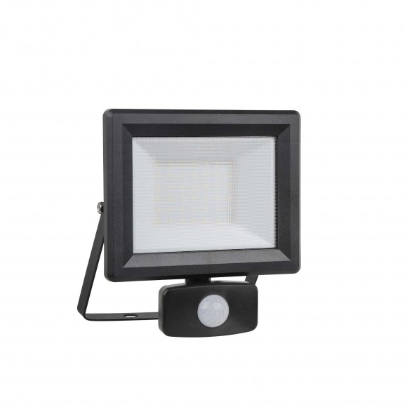 Ideal Lux 251011 LED venkovní reflektor s pohybovým čidlem Flood 1x30W | 2700lm | 4000K | IP65 - černá