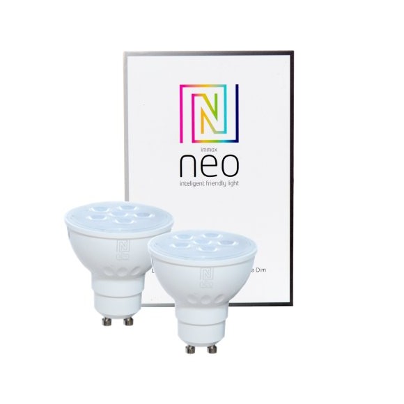 Immax NEO 07003B LED inteligentní žárovky 2x5W | GU10 | 350lm | 2700K - sada 2ks, stmívatelné