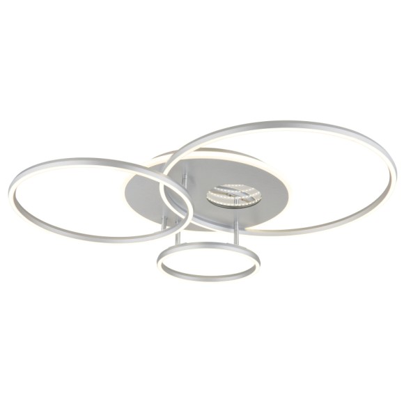 Globo 48466-54A LED přisazené stropní svítidlo INVERTINA  | 54W integrovaný LED zdroj | 2256lm | 2700-6500K | dálkové ovládání | stmívač | stříbrná