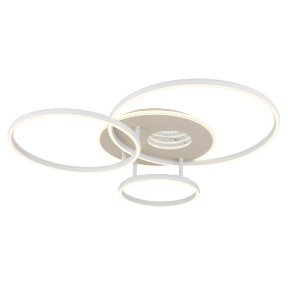 Globo 48466B-40 LED přisazené stropní svítidlo INVERTINA  | 40W integrovaný LED zdroj | 1646lm | 2700-6500K | dálkové ovládání | stmívač | béžová
