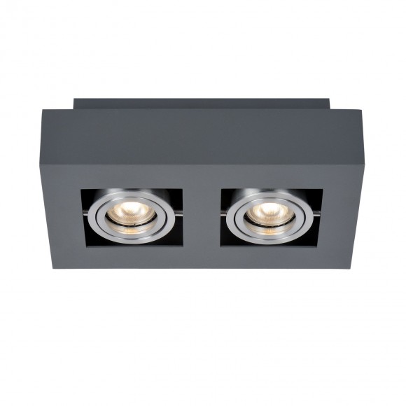Italux IT8002S2-BK/AL stropní bodové svítidlo Casemiro 2x50W|GU10