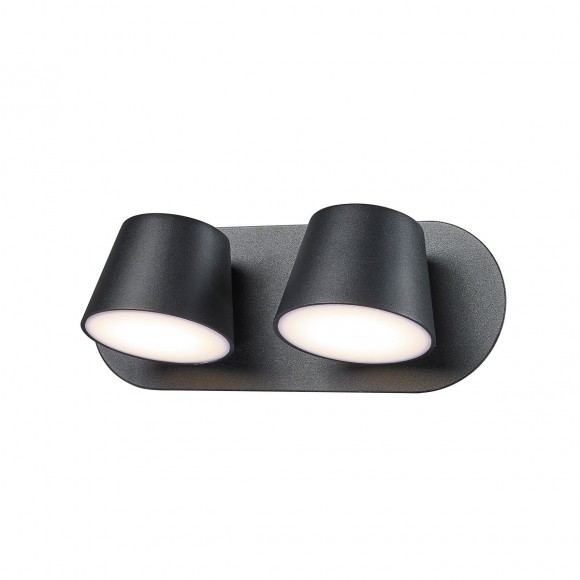 Italux MB1350-2 BK LED nástěnné bodové svítidlo Kuola 2x6W | 440lm | 3000K - černá