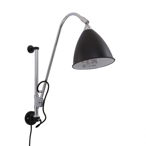 Italux MBE0024/1C-BLACK nástěnná lampa Evato 1x60W|E14