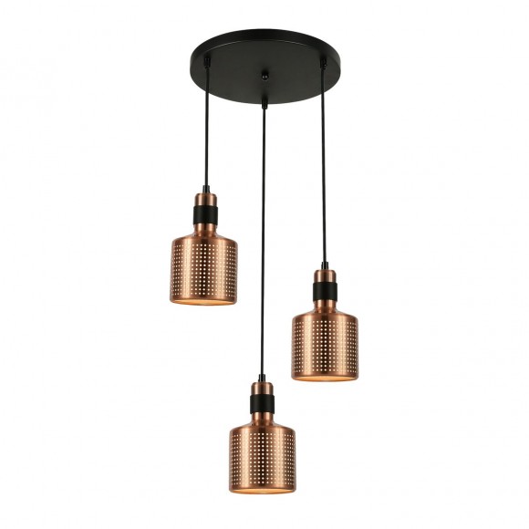 Italux PND-2439-3-COP závěsné stropní svítidlo Restenza 3x40W | E27 - měděná