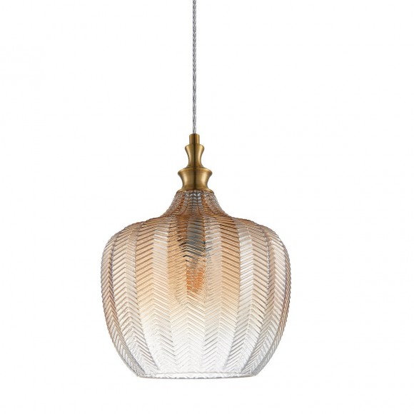 Italux PND-8014-1A-CH závěsné stropní svítidlo Sabres 1x60W | E27 - mosaz, champagne